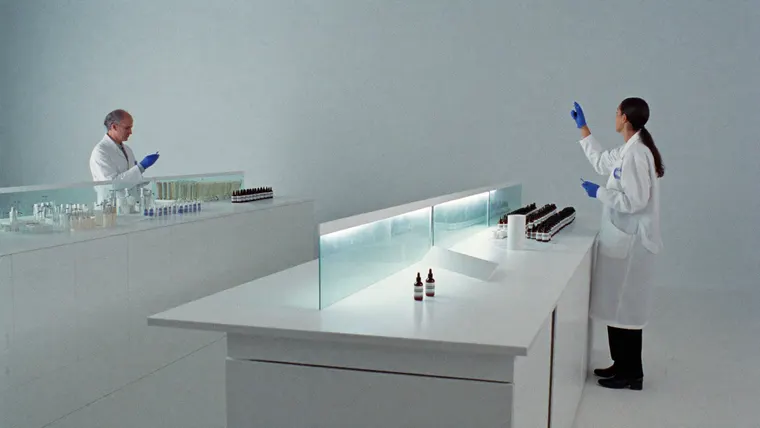 Beauty commercial The Lab, scene 1: white coats
