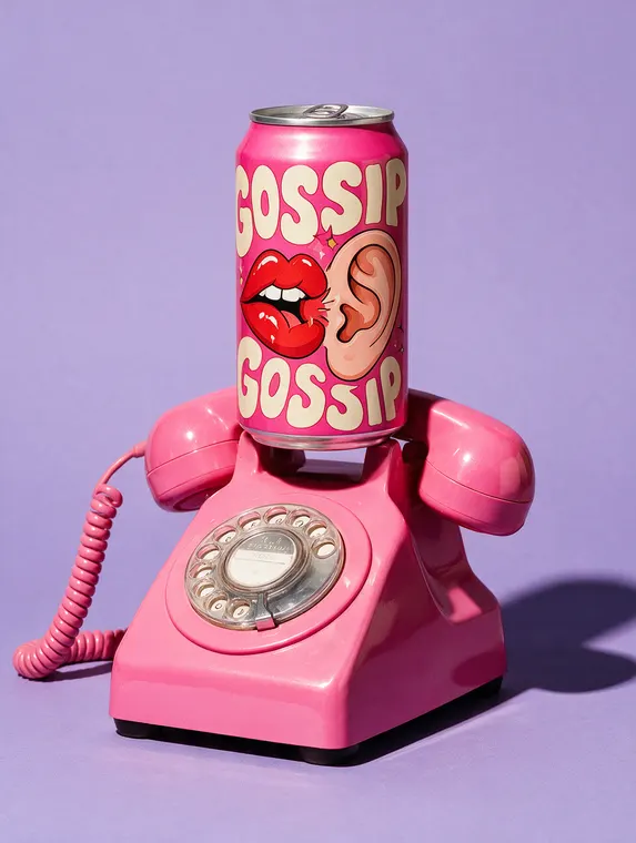 Food and beverage product photography: Gossip soda, the can is the phone