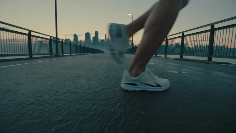 Shoe commercial First Light, scene 2: the empty bridge