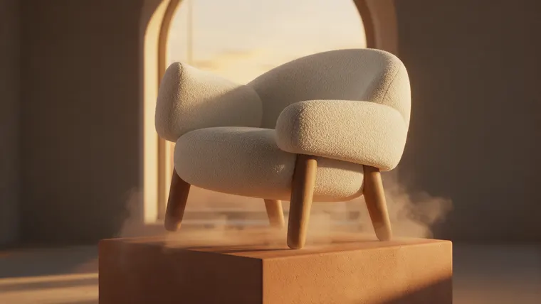 3D furniture render Soft Landing trailer, scene 4: the landing