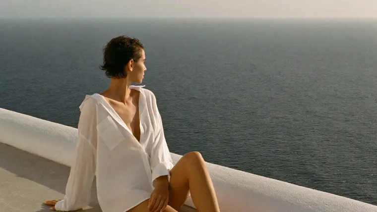 Perfume ad film Low Tide, scene 7: golden hour terrace