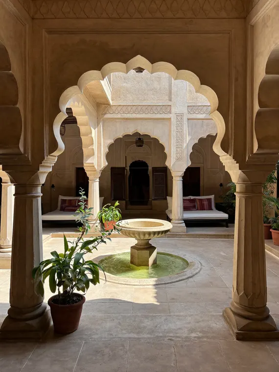Real estate photography: courtyard, haveli home stay