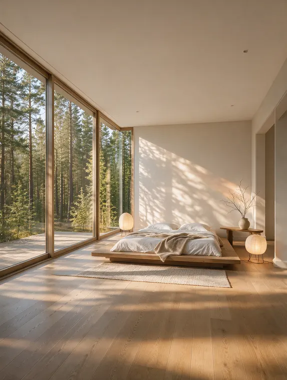Virtual staging after: forest bedroom