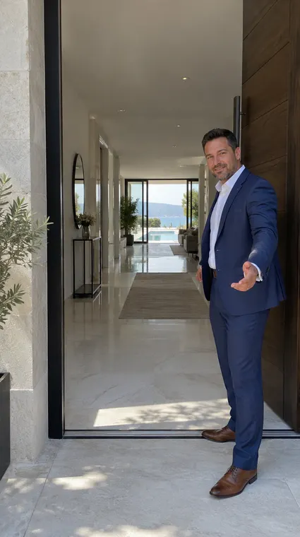 Property tour reel: dealer tour, villa front door welcome