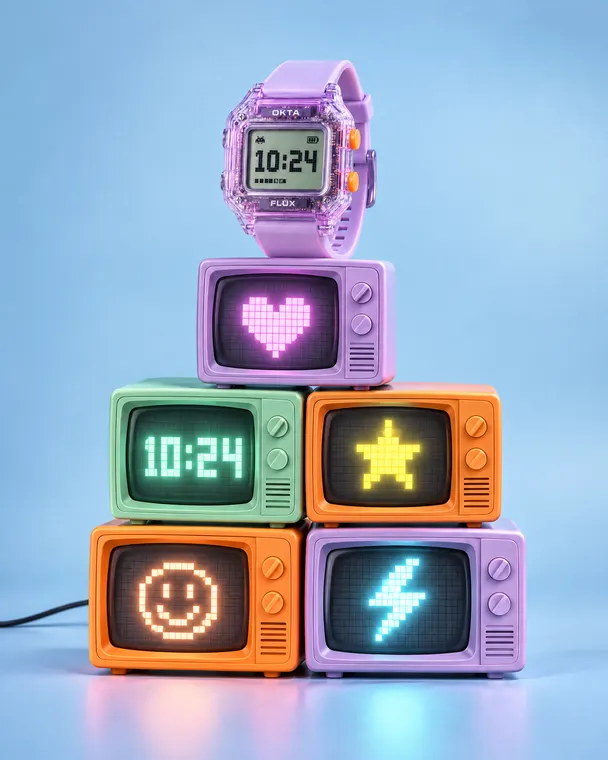 Watch product photography: Okta Flux, CRT stack